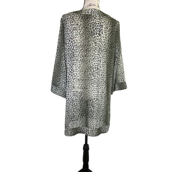 TOMMY BAHAMA SWIM COVER UP TUNIC EMBELLISHED CHEETAH ANIMAL PRINT SZ M BEACHY - Picture 12 of 16
